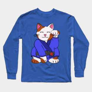 Lucky Jiu Jitsu Cat Long Sleeve T-Shirt